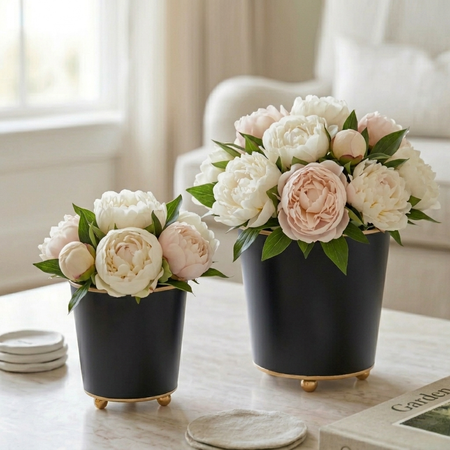Mattie Oval Wastebasket Navy
