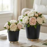 Mattie Round Cachepot Planter Black