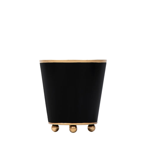 Mattie Round Cachepot Planter Black