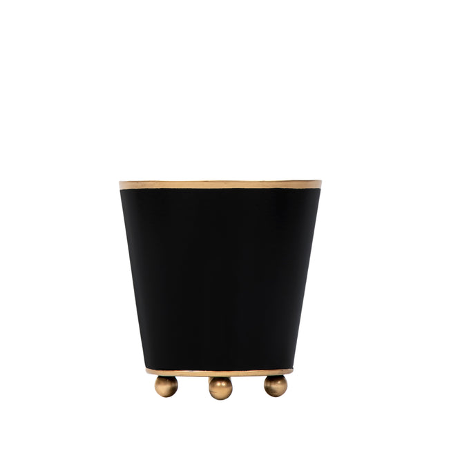 Mattie Round Cachepot Planter Black