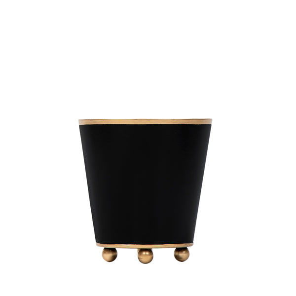 Mattie Round Cachepot Planter Black