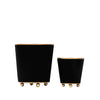 Mattie Round Cachepot Planter Black