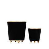 Mattie Round Cachepot Planter Black