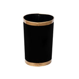 Mattie Oval Wastebasket Black