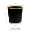 Mattie Oval Wastebasket Black