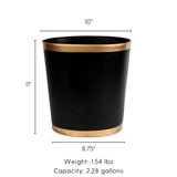 Mattie Oval Wastebasket Black