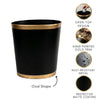 Mattie Oval Wastebasket Black