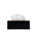 Mattie Rectangular Tissue Box Cover - Black