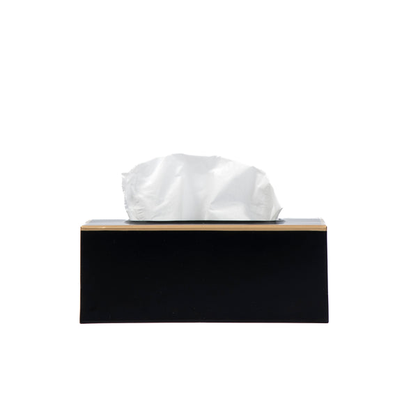 Mattie Rectangular Tissue Box Cover - Black