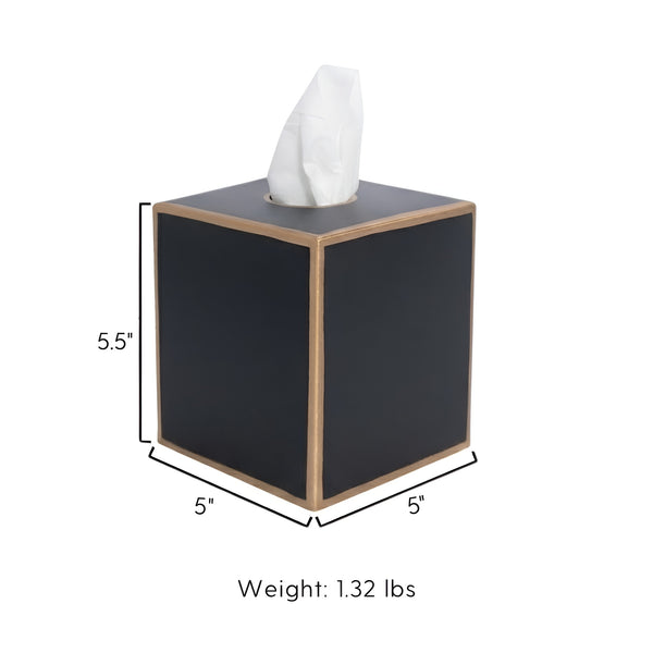 Mattie Tissue Box Cover Black
