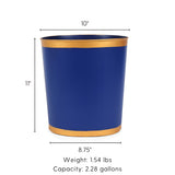Mattie Oval Wastebasket Blue