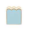 Gracie Scarlet Wastebasket Cool Blue & White