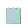 Gracie Scarlet Wastebasket Cool Blue & White