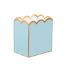Gracie Scarlet Wastebasket Cool Blue & White