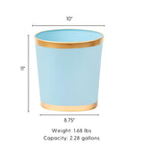 Mattie Oval Wastebasket - Cool Blue