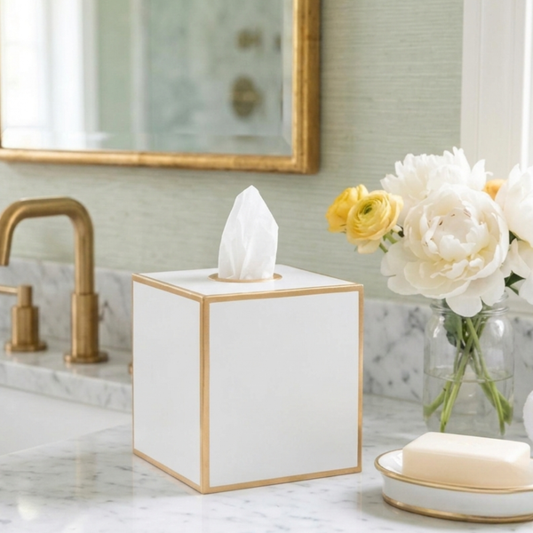 Mattie Square Tissue Box Cover - Cloud