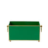 Mattie Rectangular Cachepot Planter 6x12 - Emerald Green
