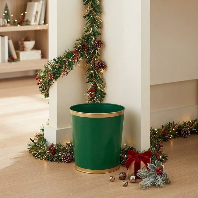 Mattie Oval Wastebasket - Emerald Green