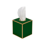 Mattie Square Tissue Box Cover - Emerald Green