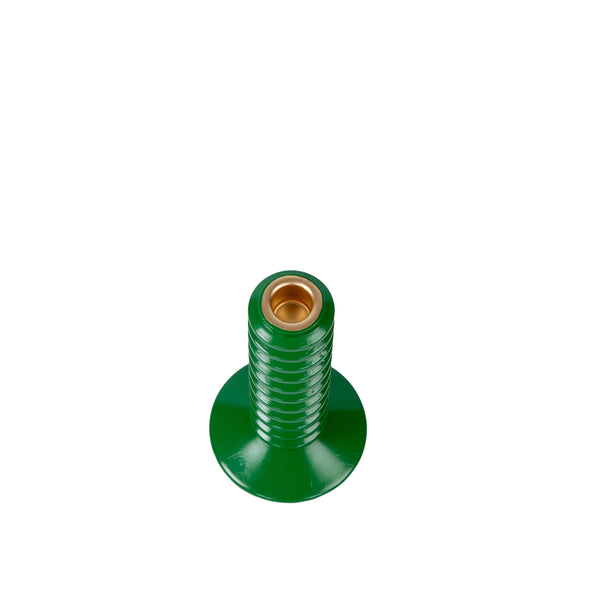 Mattie Short Spiral Taper Candle Holder - 9" - Green
