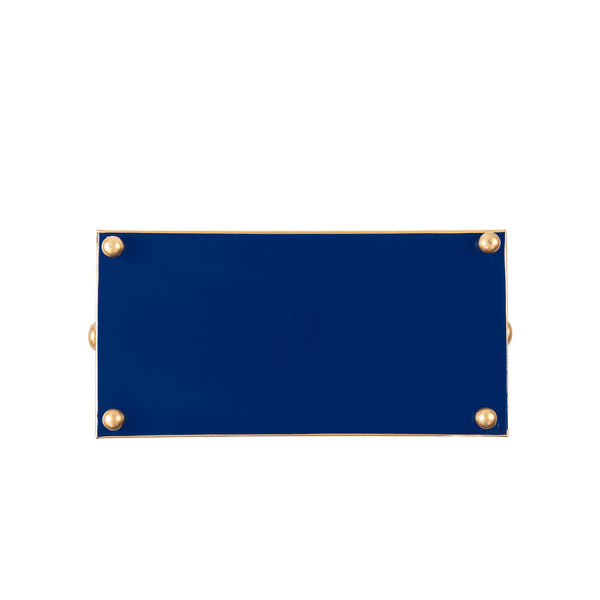 Mattie Rectangular Cachepot Planter 6x12 - Indigo Blue