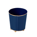Mattie Round Cachepot Planter - Indigo Blue