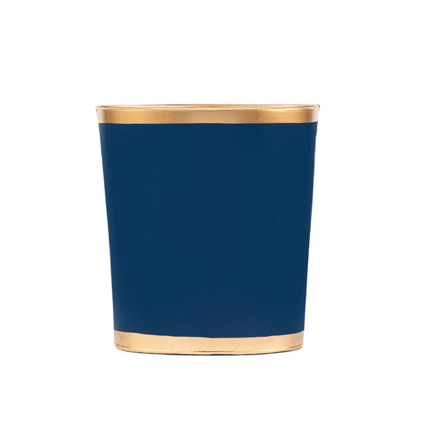 Mattie Oval Wastebasket - Indigo Blue