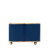 Mattie Quatrefoil Cachepot Planter - Indigo Blue