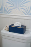 Mattie Rectangular Tissue Box Cover - Indigo Blue