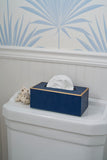 Mattie Rectangular Tissue Box Cover - Indigo Blue