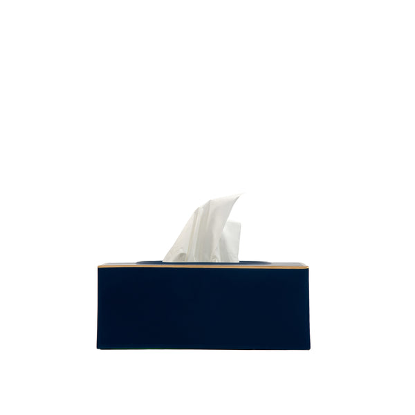 Mattie Rectangular Tissue Box Cover - Indigo Blue