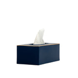 Mattie Rectangular Tissue Box Cover - Indigo Blue