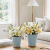 Mattie Round Cachepot Planter Light Blue