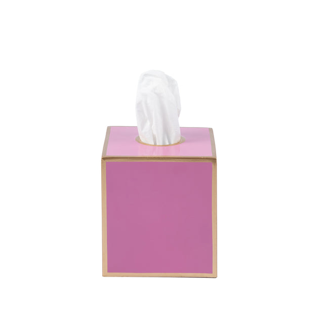 Mattie Square Tissue Box Cover Light Pink