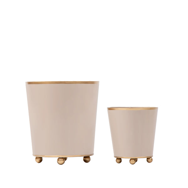 Mattie Round Cachepot Planter - Natural