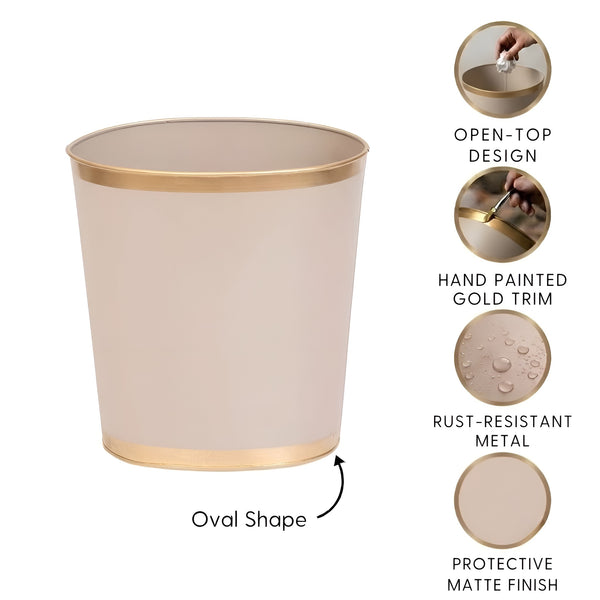 Mattie Oval Wastebasket - Natural