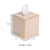 Mattie Square Tissue Box Cover - Natural