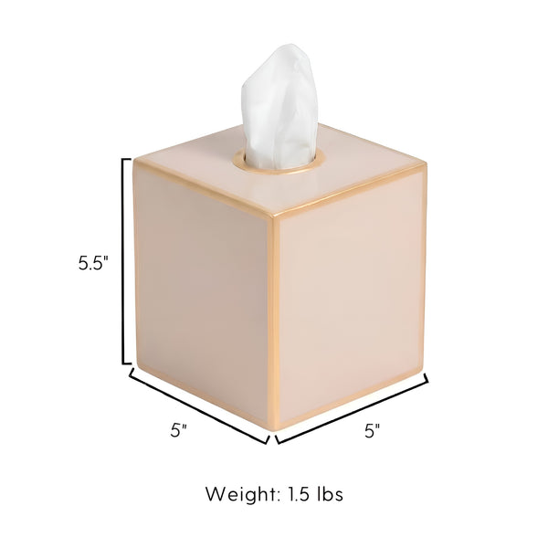 Mattie Square Tissue Box Cover - Natural