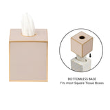Mattie Square Tissue Box Cover - Natural