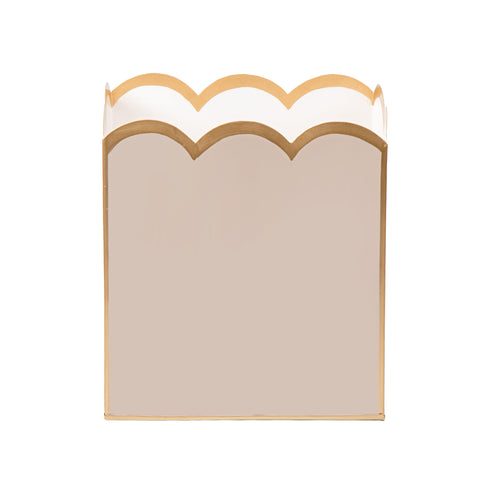 Gracie Scarlett Wastebasket Natural & White