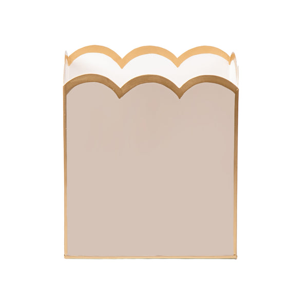 Gracie Scarlett Wastebasket Natural & White