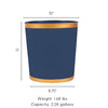 Mattie Oval Wastebasket Navy