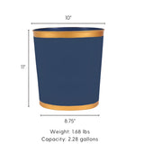 Mattie Oval Wastebasket Navy