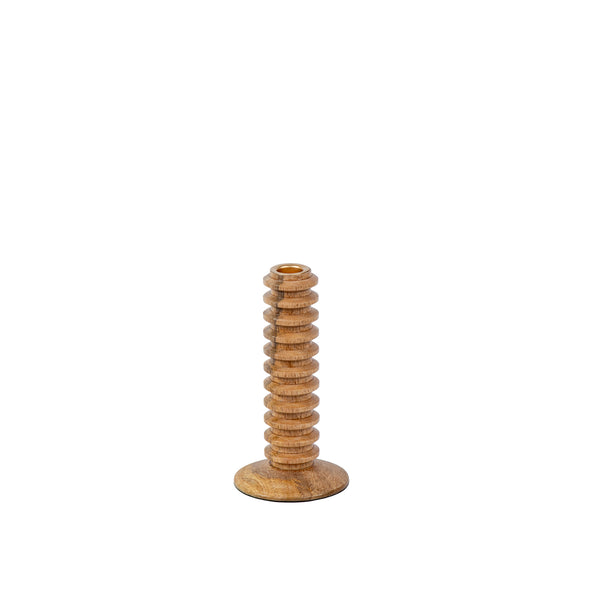 Mattie Short Spiral Taper Candle Holder - 9" - Natural Finish