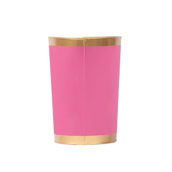 Mattie Oval Wastebasket Pink
