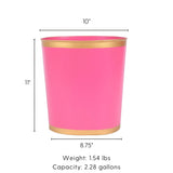 Mattie Oval Wastebasket Pink