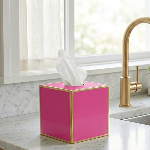 Mattie Tissue Box Cover Pink