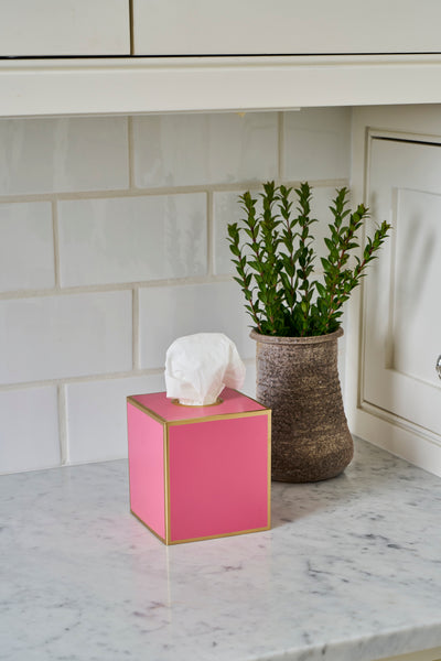 Mattie Tissue Box Cover Pink