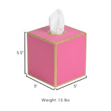 Mattie Tissue Box Cover Pink