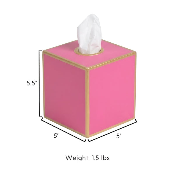 Mattie Tissue Box Cover Pink